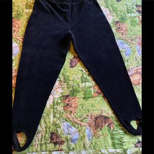 I.Magnin Stretch Velvet Leggings With Stirup